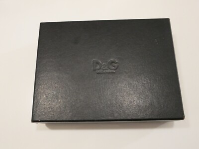 NEW Dolce & Gabbana D&G Mens Pebbled Black Leather Bifold