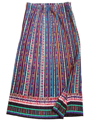 ISSEY MIYAKE PLEATS PLEASE Midi Pencil Skirt Pleated Folkloric
