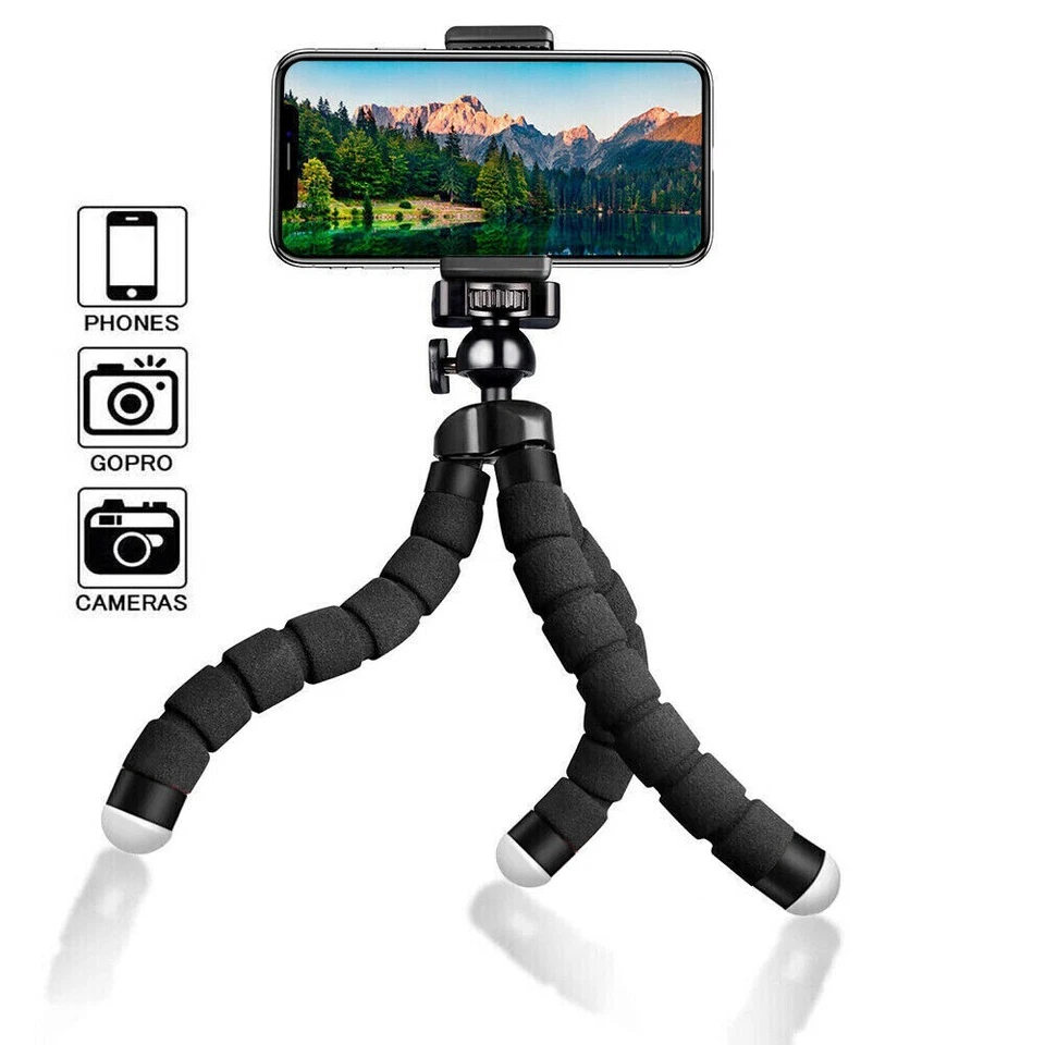 Tripod Stand w/ Phone Holder Octopus Mini Desk Adjustable Mount iPhone Samsung - Image 2 of 4