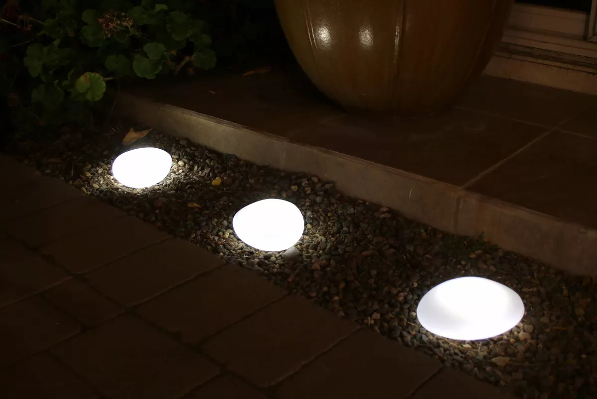 Solar walkway stones deals