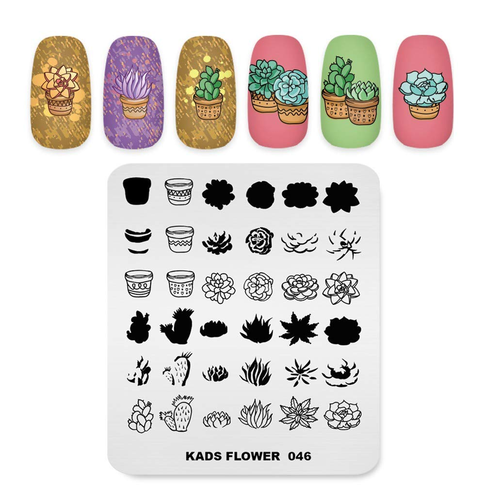 New Nail Stamping Plate Flower Nature Nail Art Stamp Template DIY Image Template