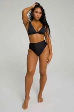 Good American High Shine Good Waist Bottom GSW0051 Reversible Black Sage Size 1