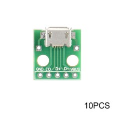10pcs Female Micro USB Type B To DIP 5 Pin Adapter Pinboard 2.54 mm Board TE1028