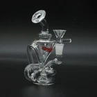 4.6" Mini Small Pyrex Clear Glass Tobacco Hookah Bong