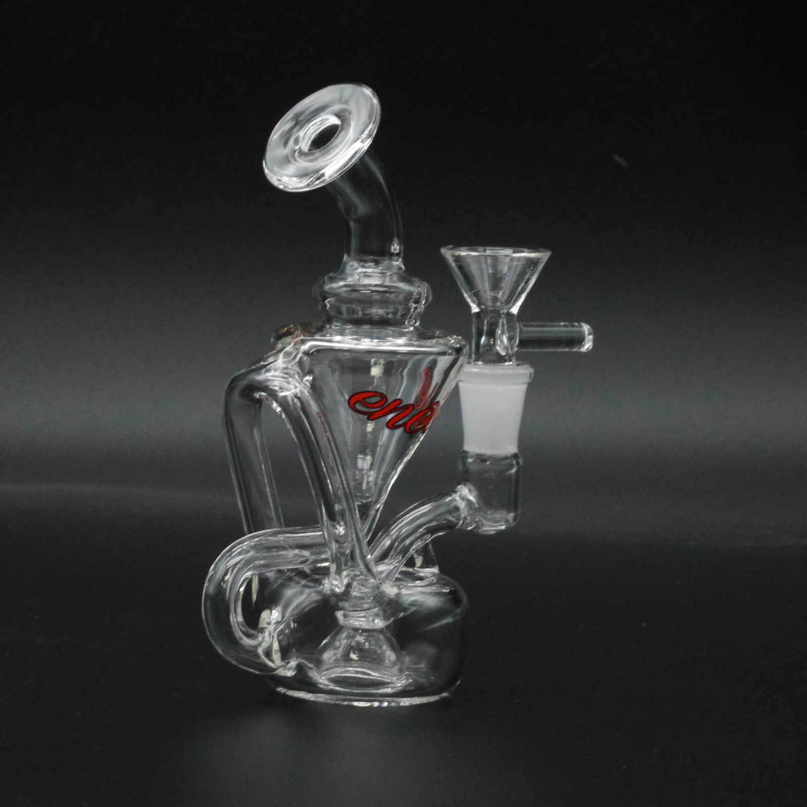 4.6" Mini Small Pyrex Clear Glass Tobacco Hookah Bong