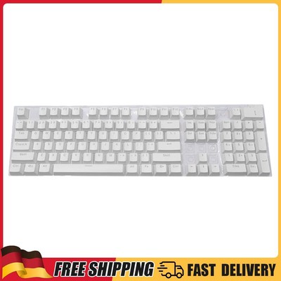 104pcs Universal Mechanical Keyboard Keycaps PC Bakclit Key Cap Set (White)