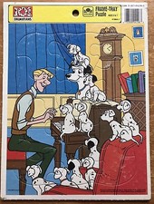 Vintage Disney 101 Dalmatians Frame Tray Puzzle Golden 4198A-1