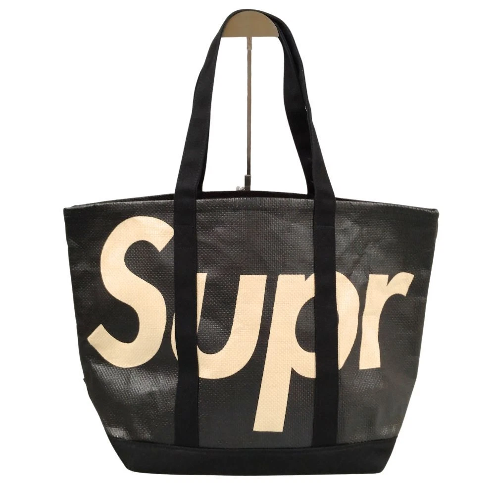 SUPREME 22SS sac fourre tout en raphia logo raphia sac fourre tout authentique / 40103