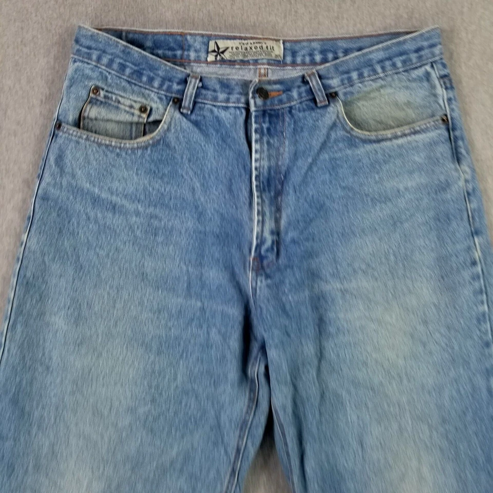 Jeans holgados vintage Steve & Barry's 36x32 calce relajado azules vieja escuela pesados años 90 Foto 2 de 4