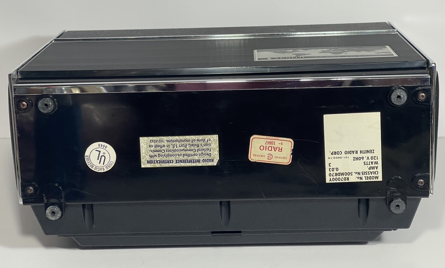 VTG Zenith Trans Oceanic RD7000Y 11 Band Transistor Radio w/Log Book