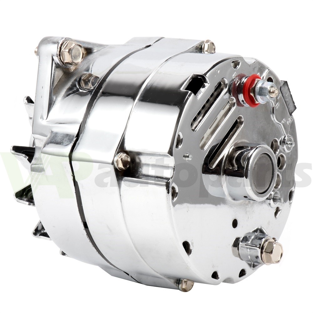 Alternador Cromado 120 AMP Para Chevy Clásico - 327, 350, 396, 427, 454 (1968-1982)
