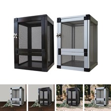 Reptiles Habitat Air Screen Cages Storage with Door and Latch Portable Reptile