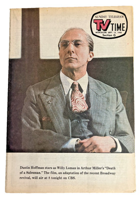 Sunday Telegram TV Time - Worcester MA, Dustin Hoffman Sept 15, 1985