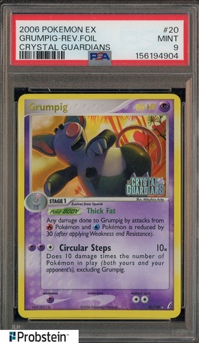 2006 Pokemon EX Crystal Guardians #20 Grumpig Reverse Foil PSA 9 MINT
