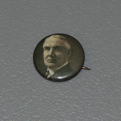 Warren G Harding B&W Photo 1920 Campaign Pinback Button Whitehead & Hoag