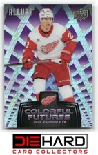 2024-25 Upper Deck Allure #CF-13 Lucas Raymond Purple #/25 Red Wings RMH