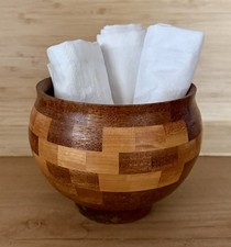 Hand Turned Wooden Bowl Segmented Wood Artisa...