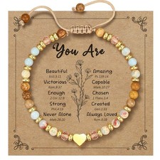 Inspirational Gifts for Women Birthday - Healing Natural Stone Bracelets, Thi...