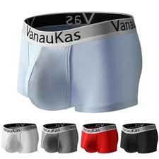 Men's Sexy Underwear Breathable Cotton Boxershorts Trunks in Trendy Colors