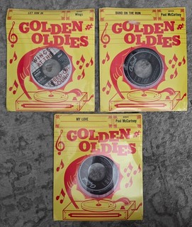 Beatles SET OF 3 MID 1970s PAUL McCARTNEY US APPLE AND CAPITOL LABEL 45s SEALED