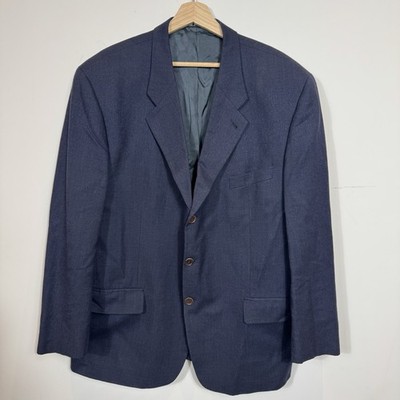 L'Epatant French Made Wool Blazer Jacket Navy Herren M/L Tailored 46R