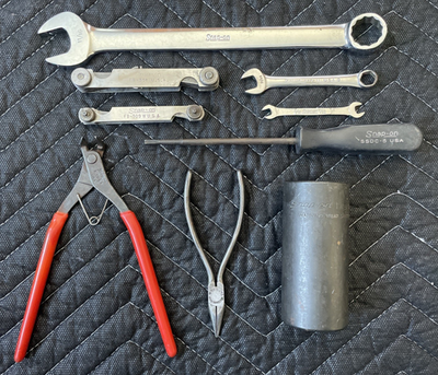 #ad #ad SNAP ON Vintage Tools Lot Of 9 Wrenches Socket Pliers Cutters Gap Gauges Misc $219.99