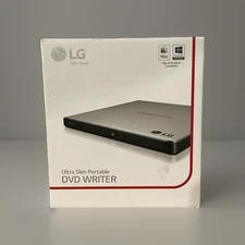 NEW, LG - GP65NS60 External Portable Drive 8X DVD+/-RW Writer USB 2.0, Silver
