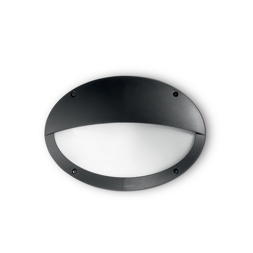 Lampada Parete Moderna Medea-2 Nera IP66 - Design Slim E27