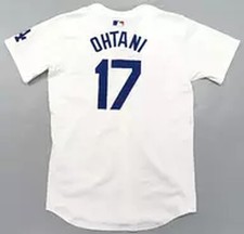 Shohei Otani #17 (Los Angeles Dodgers) Nike Elite Jersey (Uniform) Home White...