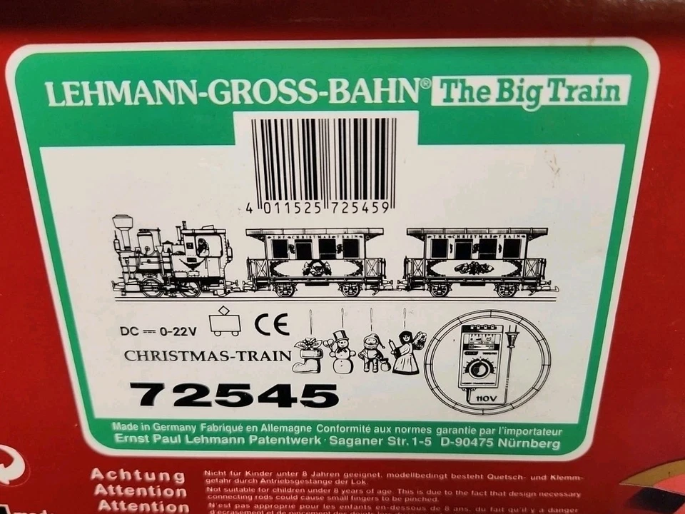 LGB LEHMANN 72545 Blue The Christmas Train G-Scale With Original Box RARE!! - Image 3 of 4