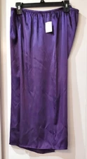 Linea Donatella Women's Brennan Cropped Satin Pajama Pants ONLY-Purple Size Larg