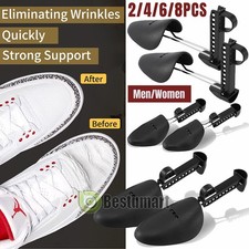 1-4 Pair Adjustable Shoe Support Shapers Plastic Keepers Stretchers Men Women