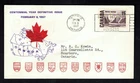 Canada #463, 1967 15¢ Mountains Centennial, Personal red cachet FDC, Toronto cxl