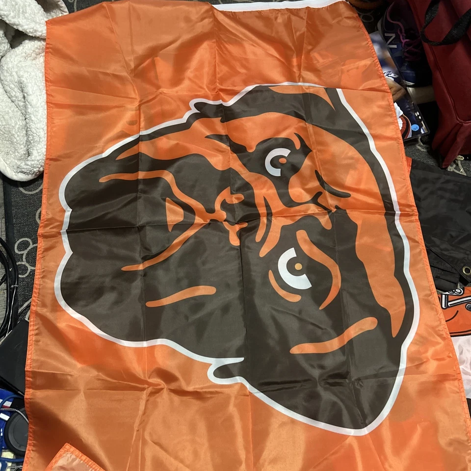 Lote de banners bandeiras com foto assinada futebol americano NFL Cleveland Browns pacote de fãs - Imagem 3 de 4