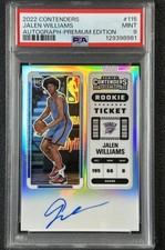 2022 Panini Contenders Autograph Premium Edition Jalen Williams Rookie RC PSA 9