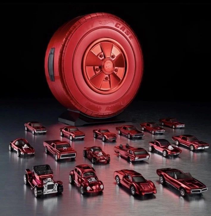 Mattel 80th Anniversary Hot Wheels Original 16 Rally Case Set IN HAND Sealed - Image 2 of 3