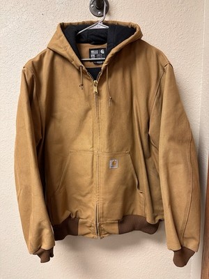 Carhartt Men's J140 Jacket - Loose Fit Duck Insulated Flannel-Lined Active Jac