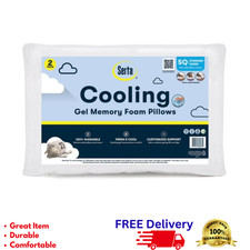 2-Pack Cooling Gel Memory Foam Bed Pillows 20x26 Support Standard NEW