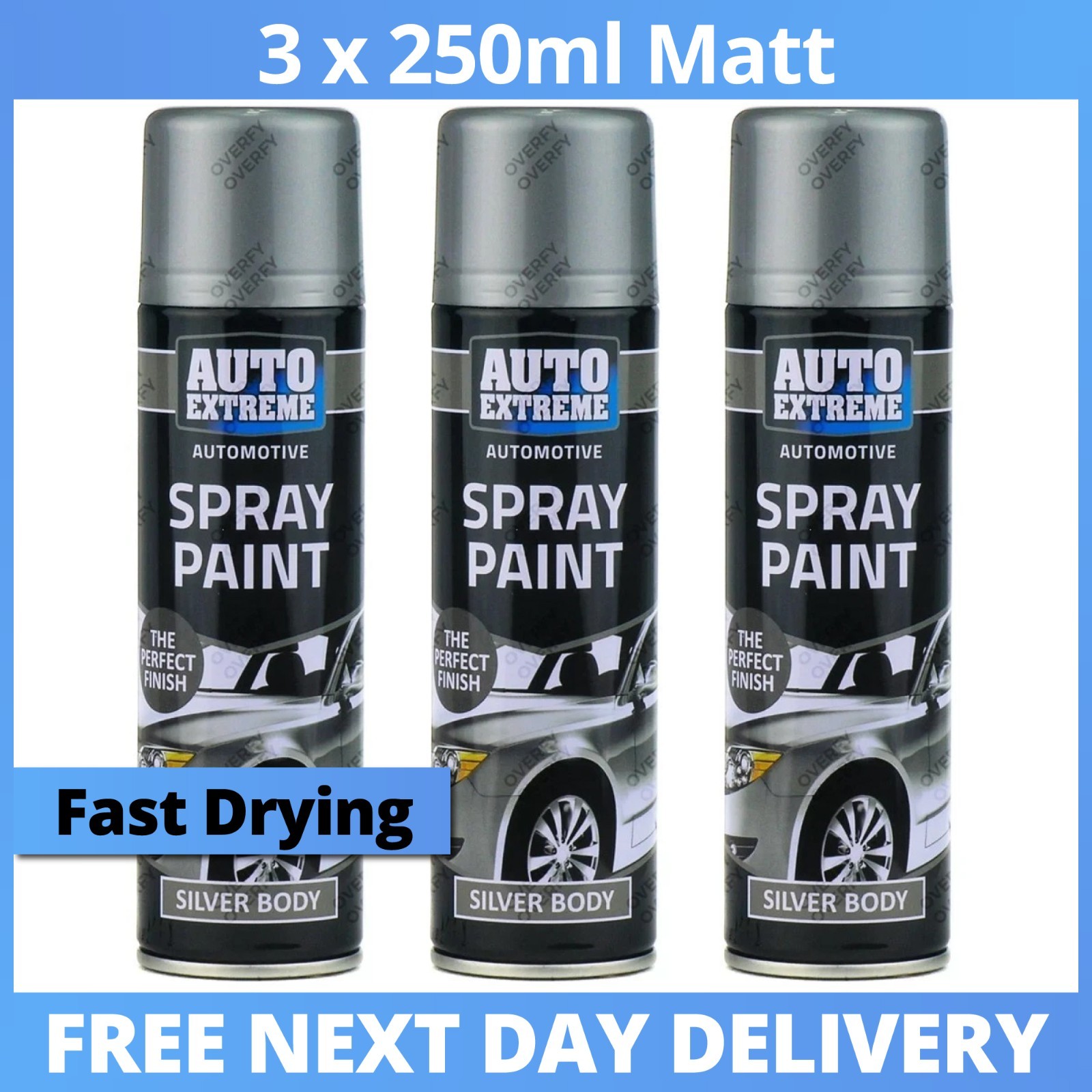 Rackhams Silver 3X Auto Extreme Paint Spray Paint 250Ml - Image 10