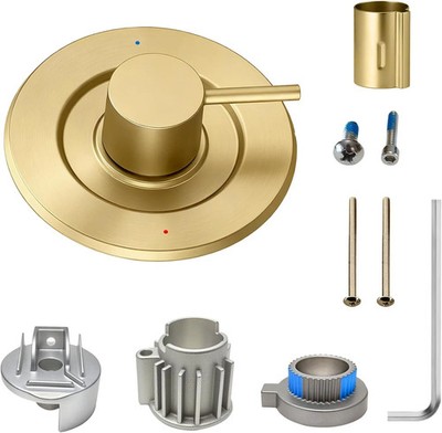 Brushed Gold Moen Shower & Tub Trim Kit with Temperature Control Lever