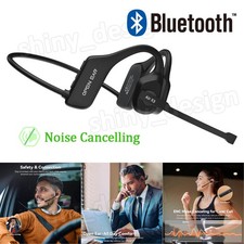 Trucker Bluetooth 5.3 Open Ear Wireless Headset With Dual Noise Cancelling Mic