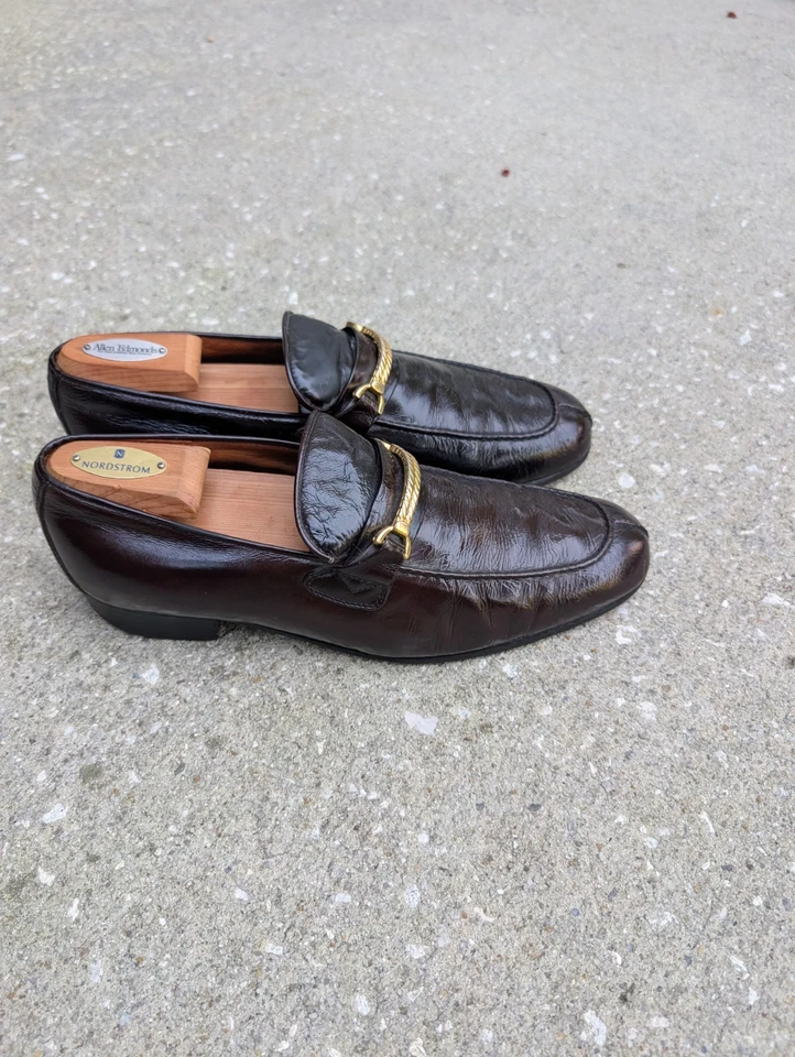 Vintage Gucci Horsebit Loafers 44.5 EU 11.5 US Made in Italy Mens Dress Shoes - Image 4 of 4