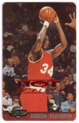 Assets '96 : $2. Hakeem Olajuwon (Karte #19 Von 30) HOT PRINT Telefonkarte