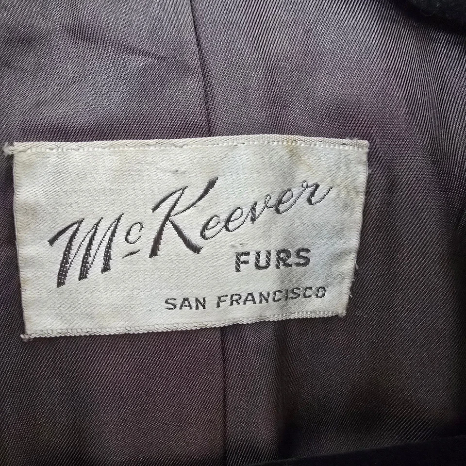 Vintage 1950s Wool Beaver Overcoat 42L X Mckeever Furs - Image 4 of 4