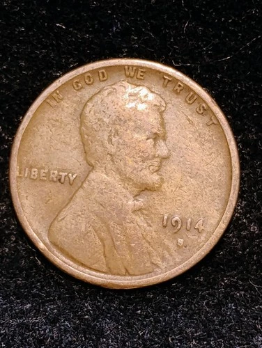1914 S ~ LINCOLN WHEAT CENT ~ CH VG