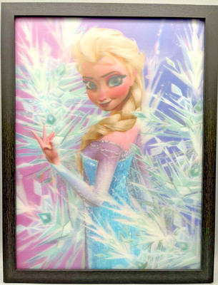 3D-Bild/Effekt-Flip-Elsa, Königin von Arendelle-Die Schneekönigin-30x40cm-m.Rahm