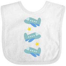 Inktastic Airplane Cute Planes For Boys Baby Bib Plane Space Pilot Future Childs