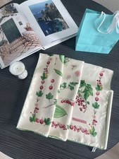 Tiffany Co. Vintage Garden Print Silk Scarf 34 x 34