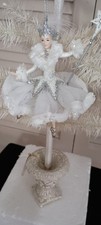 KURT ADLER- NUTCRACKER SUITE WHITE & SILVER SNOW QUEEN BALLERINA ORNAMENT-2026