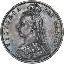 1887 Halfcrown - Victoria British Silver Coin - Very Nice